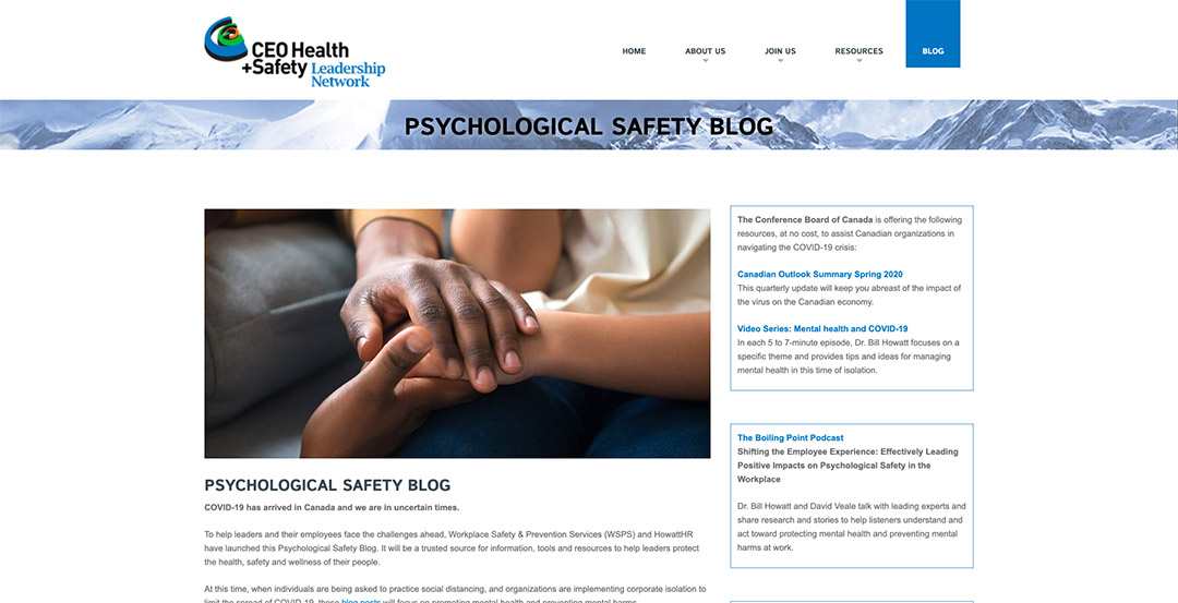 Workplace Safety & Prevention Services/CEO Health + Safety Leadership Network